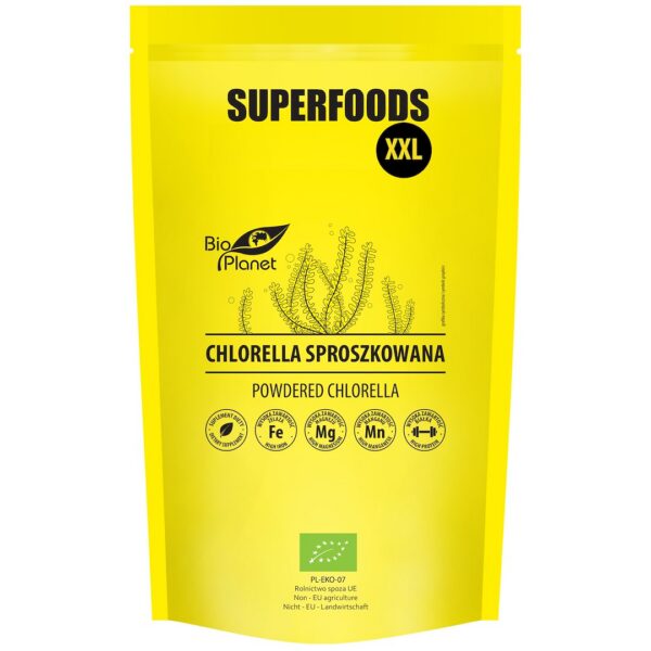 Chlorella sproszkowana BIO 600 g — Bio Planet