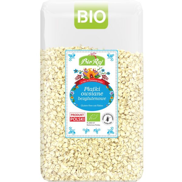 Płatki owsiane bezglutenowe BIO (polska) 1 kg — Bio Raj