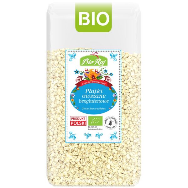Płatki owsiane bezglutenowe BIO (polska) 350 g — Bio Raj