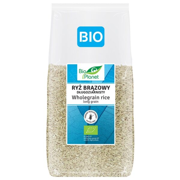 Ryż brązowy długoziarnisty bezglutenowy BIO 500 g — Bio Planet