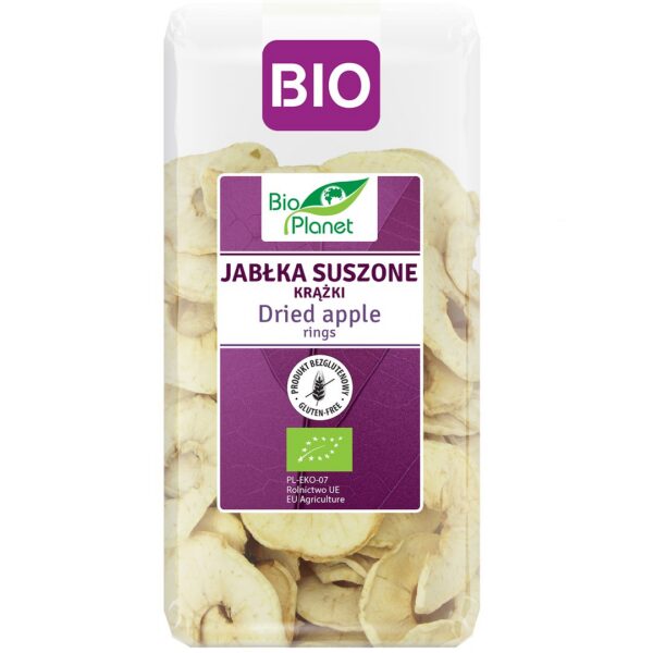 Jabłka suszone krążki bezglutenowe BIO 100 g — Bio Planet