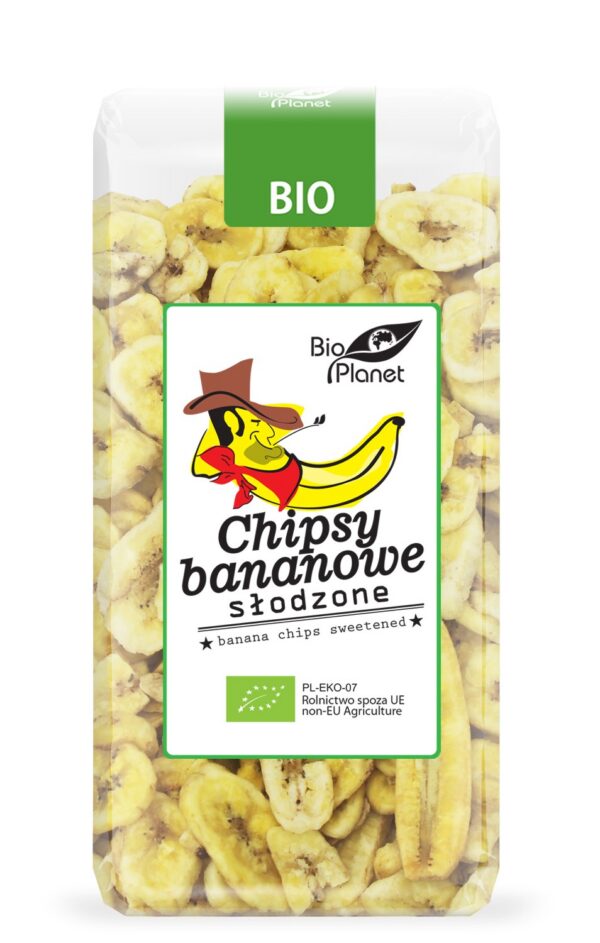Chipsy bananowe słodzone BIO 150 g — Bio Planet