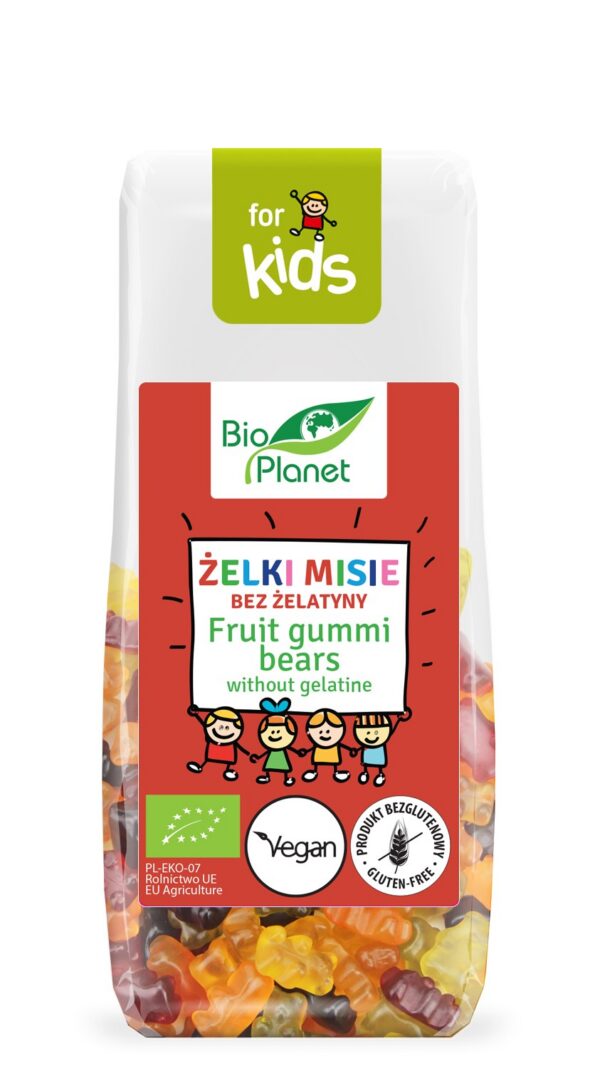 Żelki misie bez żelatyny bezglutenowe BIO 100 g — Bio Planet