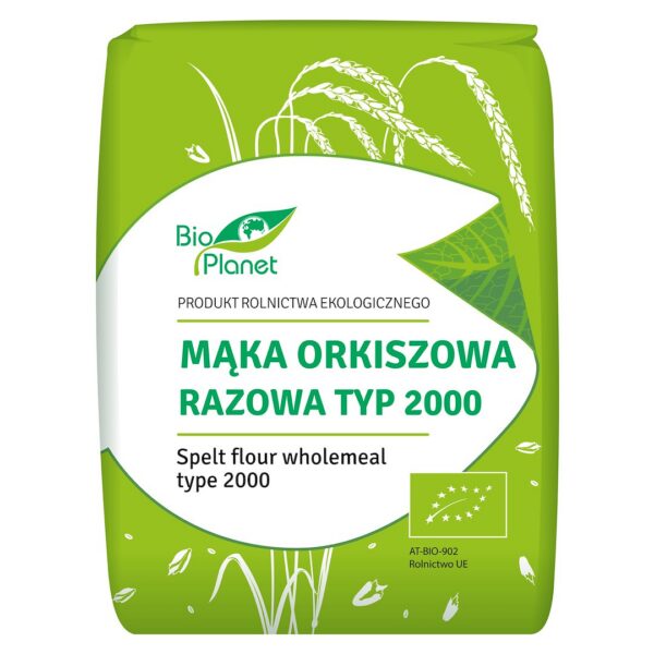 Mąka pszenna orkiszowa razowa typ 2000 BIO 1 kg — Bio Planet