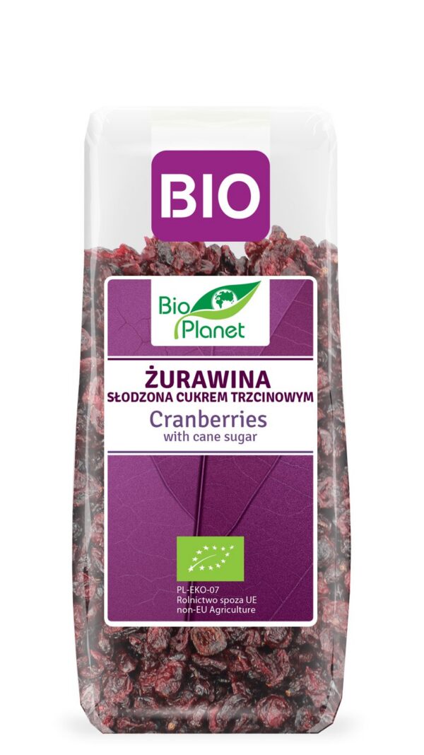 Żurawina z cukrem trzcinowym BIO 100 g — Bio Planet