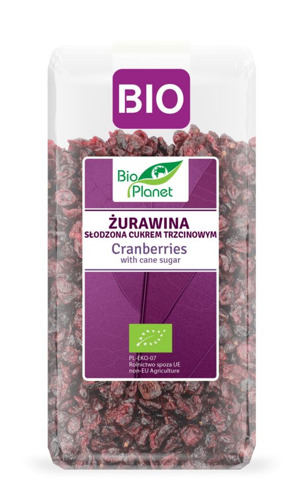 Żurawina z cukrem trzcinowym BIO 400 g — Bio Planet