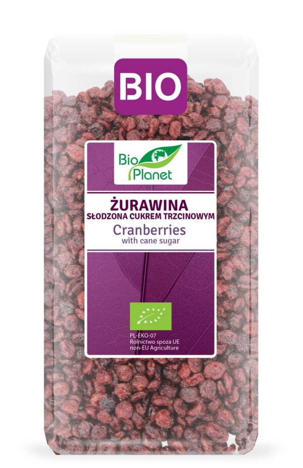 Żurawina z cukrem trzcinowym BIO 1 kg — Bio Planet