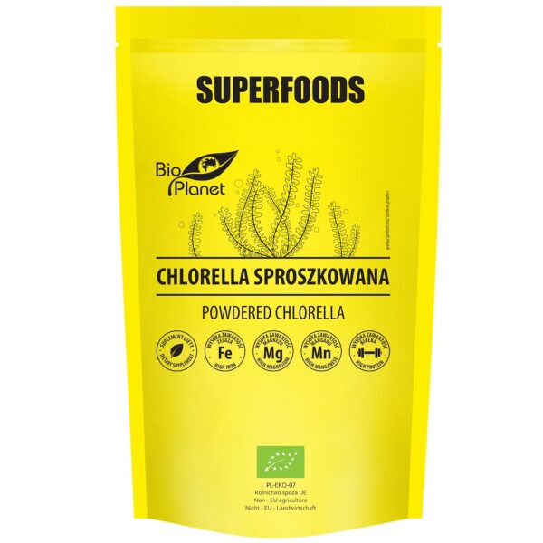 Chlorella sproszkowana BIO 200 g — Bio Planet