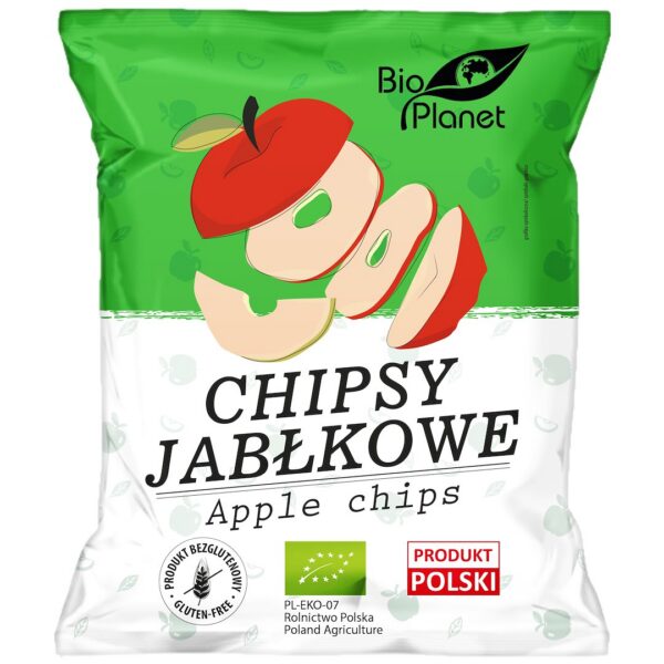 Chipsy jabłkowe bezglutenowe BIO 100 g — Bio Planet