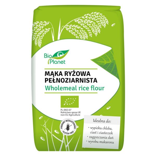 Mąka ryżowa pełnoziarnista bezglutenowa BIO 500 g — Bio Planet