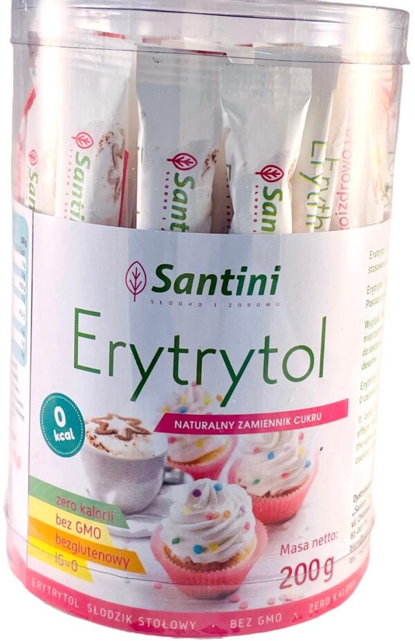 Erytrytol w saszetkach bezglutenowy (40 x 5 g) 200 g — Santini