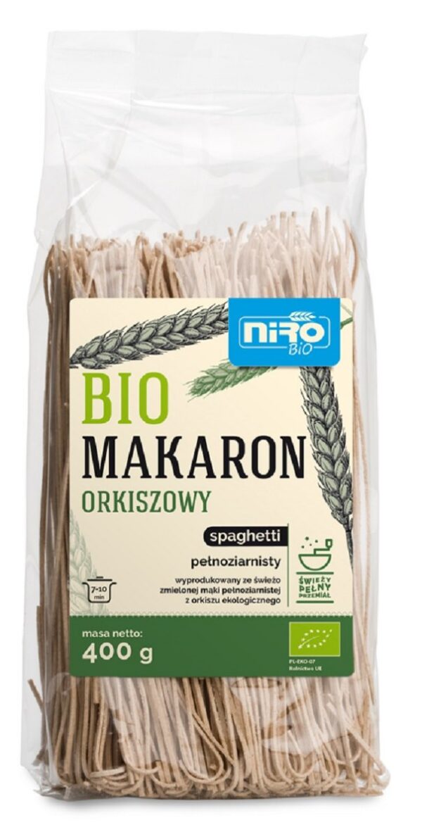 Makaron (orkiszowy razowy) spaghetti BIO 400 g — Niro