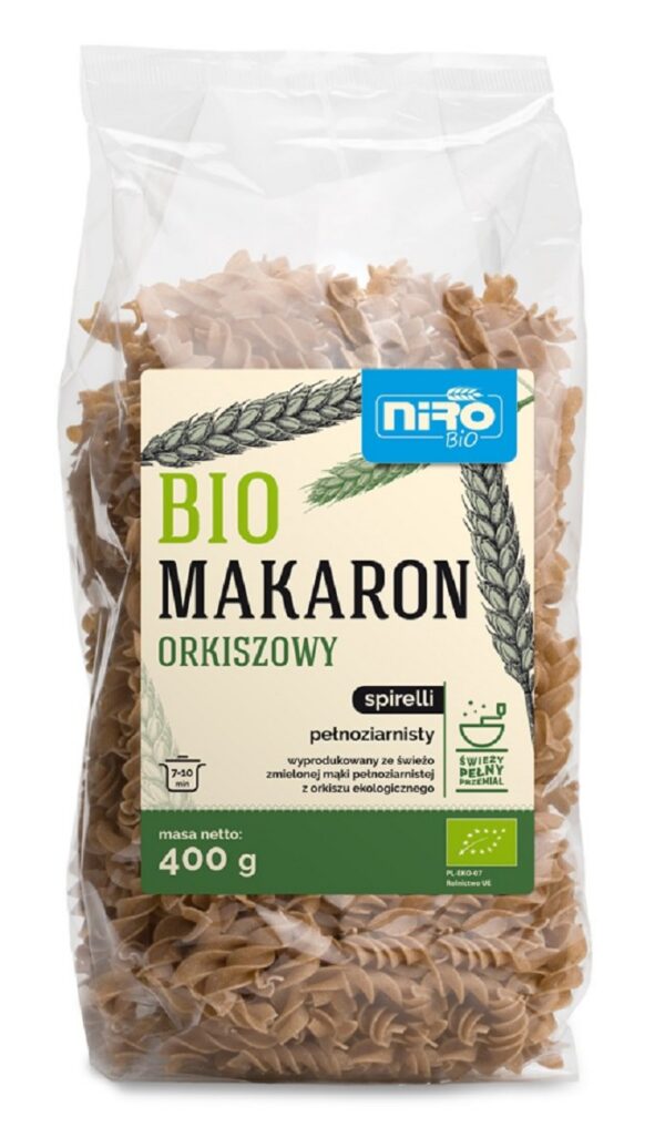 Makaron (orkiszowy razowy) świderki BIO 400 g — Niro