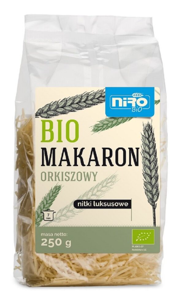 Makaron (orkiszowy) nitki luksusowe BIO 250 g — Niro