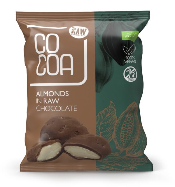 Migdały w czekoladzie surowej BIO 70 g — Cocoa