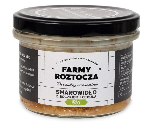 Smarowidło z boczkiem i cebulą BIO 180 g (słoik) — Farmy Roztocza