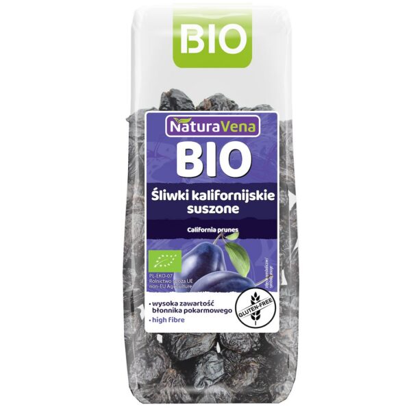 Śliwki kalifornijskie suszone bezglutenowe BIO 200 g — Naturavena