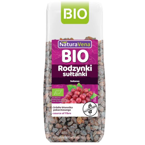 Rodzynki sułtanki bezglutenowe BIO 200 g — Naturavena