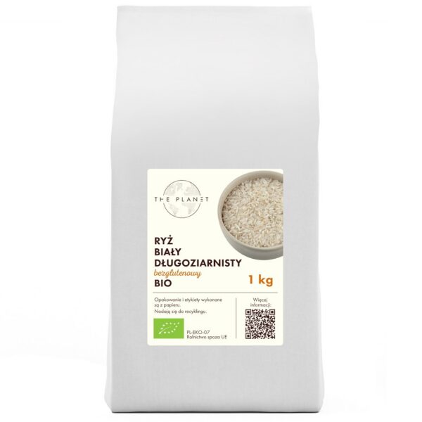 Ryż biały długoziarnisty bezglutenowy BIO 1 kg — The Planet