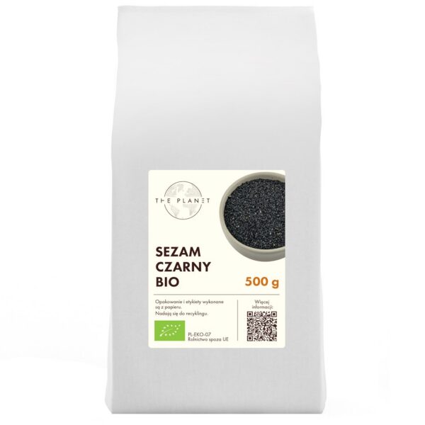 Sezam czarny niełuskany BIO 500 g — The Planet