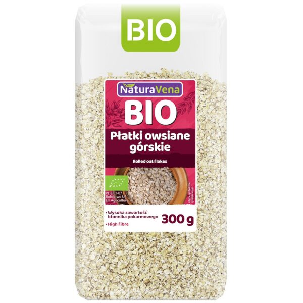 Płatki owsiane górskie BIO 300 g — Naturavena