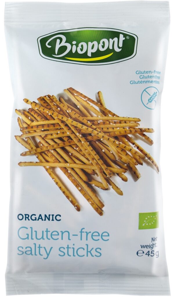 Paluszki solone bezglutenowe BIO 45 g — Biopont