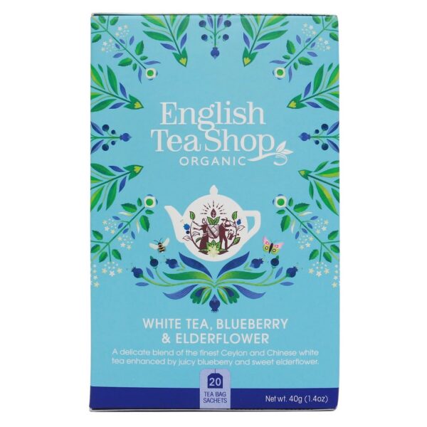 Herbata biała z czarnym bzem i borówką BIO (20 x 2 g) 40 g — English Tea Shop Organic