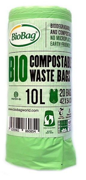 Worki na odpady BIO i zmieszane 10 l 20 szt. (kompostowalne i biodegradowalne) — Biobag