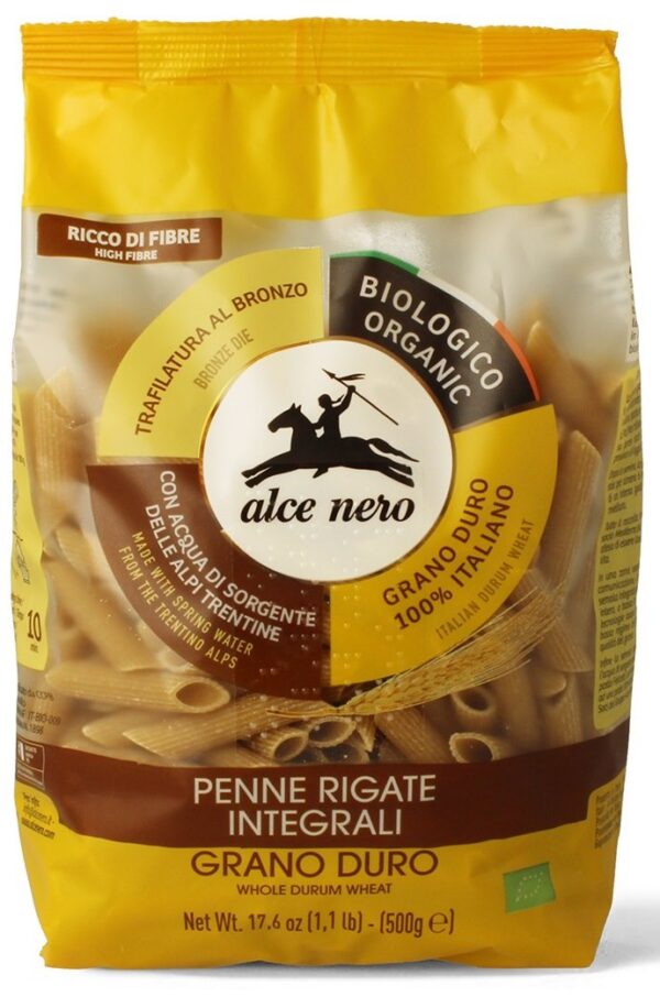 Makaron (semolinowy razowy) penne BIO 500 g — Alce Nero