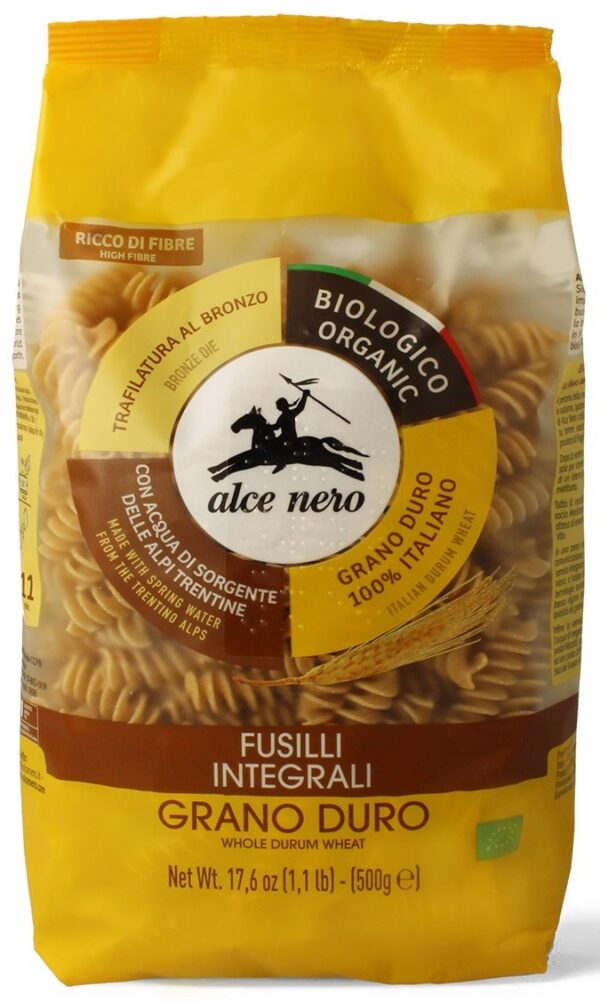 Makaron (semolinowy razowy) świderki BIO 500 g — Alce Nero