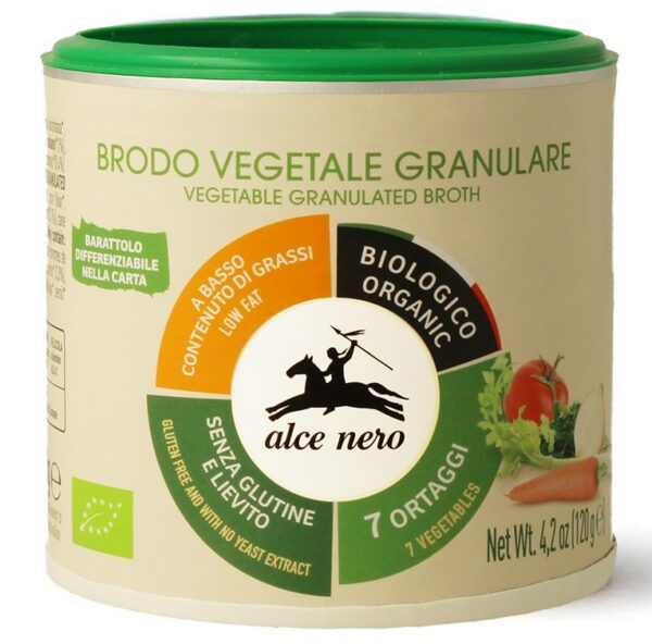 Bulion warzywny granulowany bezglutenowy BIO 120 g — Alce Nero