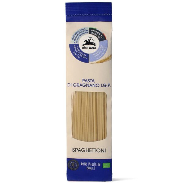 Makaron (semolinowy, pasta di Gragnano) spaghettoni BIO 500 g — Alce Nero