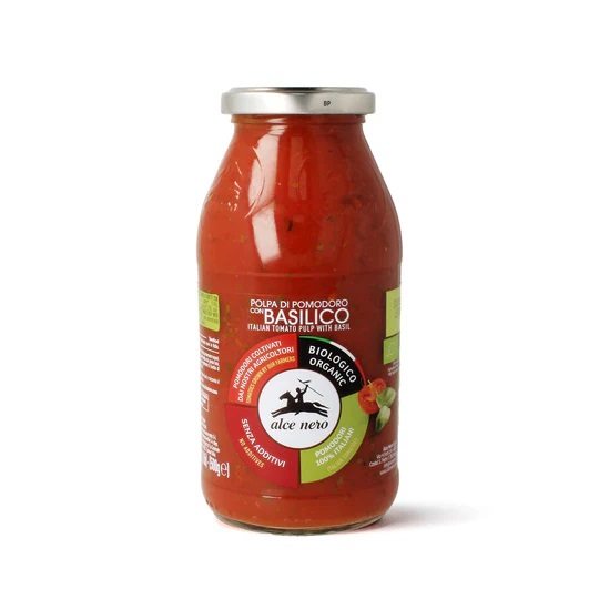 Pulpa pomidorowa z bazylią BIO 500 g — Alce Nero