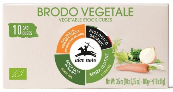 Bulion, kostki warzywne BIO (10 x 10 g) 100 g — Alce Nero