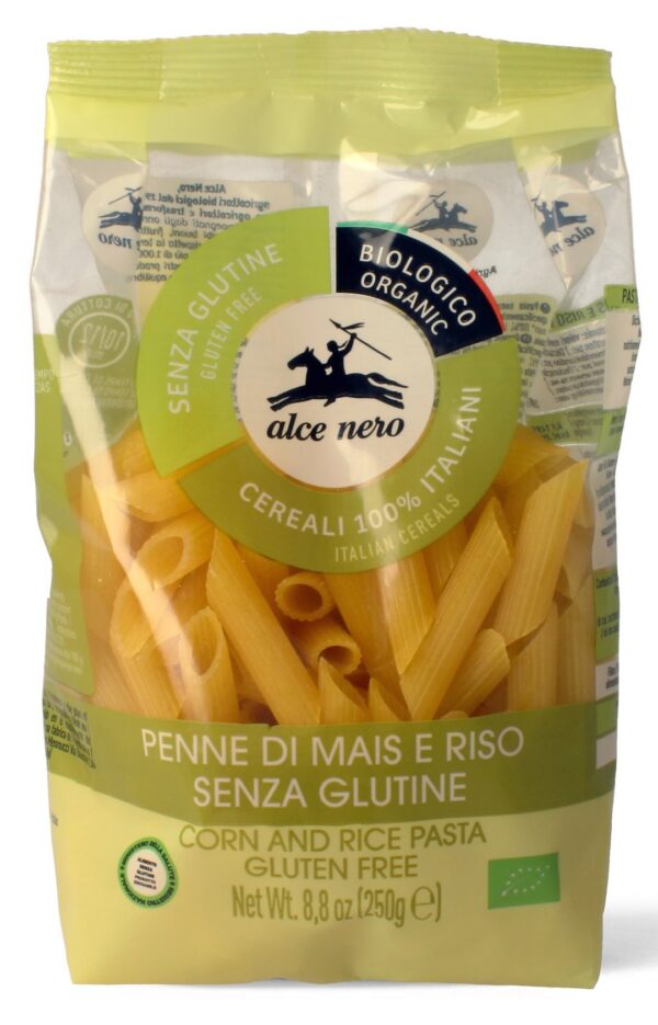 Makaron (kukurydziano-ryżowy) penne bezglutenowy BIO 250 g — Alce Nero