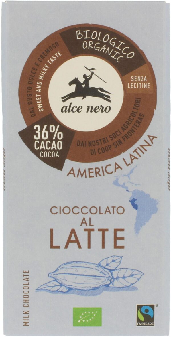 Czekolada mleczna Fair Trade BIO 100 g — Alce Nero