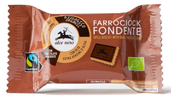 Herbatniki orkiszowe z czekoladą gorzką Fair Trade BIO 28 g — Alce Nero