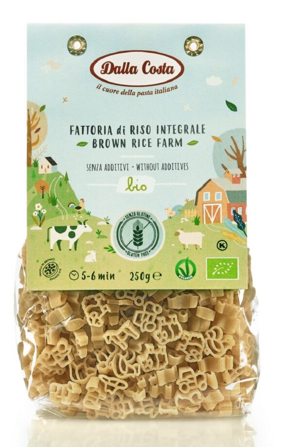Makaron (ryżowy razowy) Farma bezglutenowy BIO 250 g — Dalla Costa