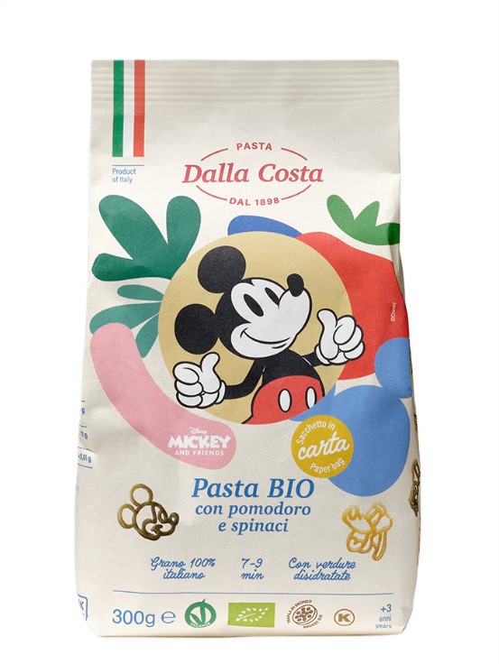Makaron (semolinowy trójkolorowy) Disney Mickey BIO 300 g — Dalla Costa