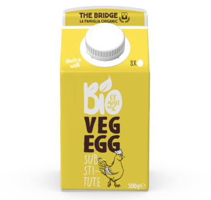 Roślinny zamiennik 8 jaj w płynie bezglutenowy BIO 500 g — The Bridge
