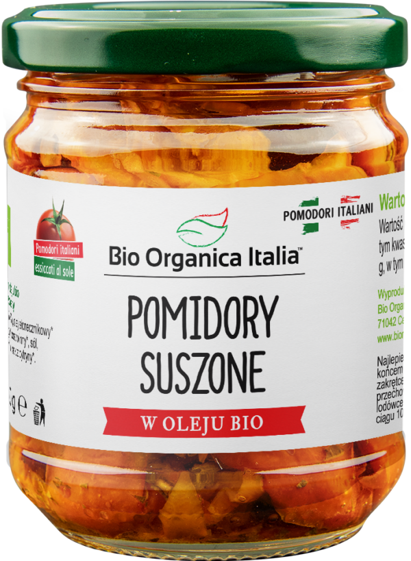 Pomidory suszone w oleju BIO 190 g (słoik) — Bio Organica Italia