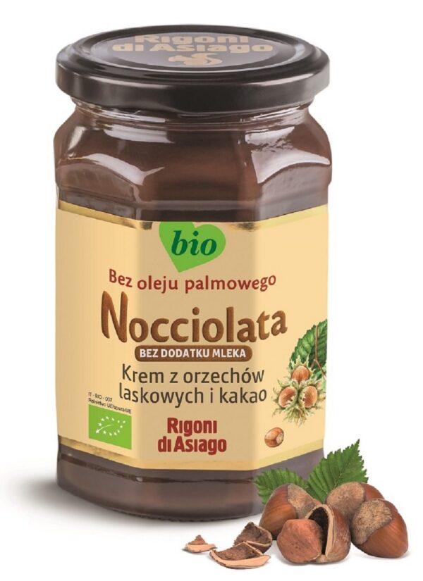 Krem wegański z orzechów laskowych i kakao bezglutenowy BIO 250 g — Rigoni Di Asiago
