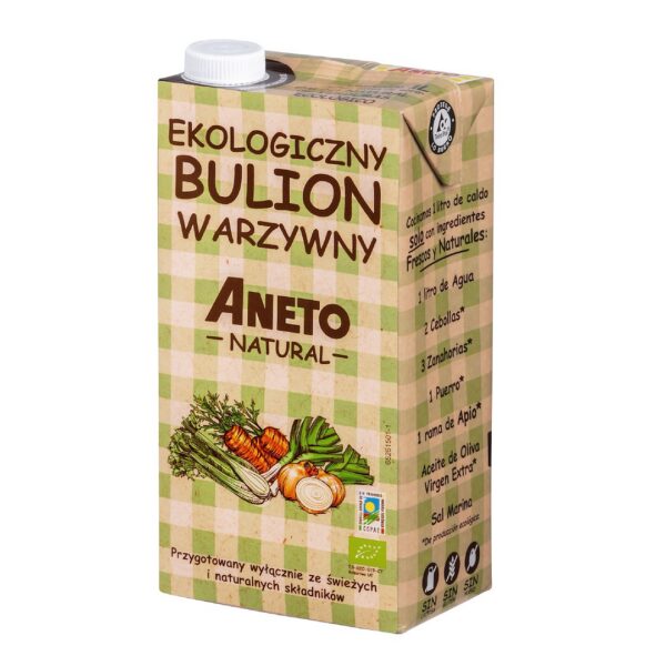 Bulion warzywny w płynie bezglutenowy BIO 1 L — Aneto Natural
