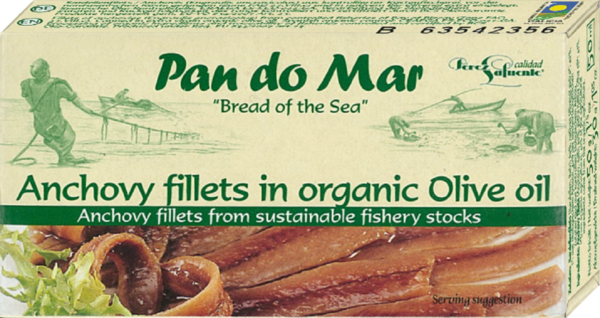 Anchois (sardele) filety w BIO oliwie z oliwek extra virgin 50 g — Pan Do Mar