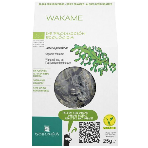 Algi morskie suszone, wakame BIO 25 g — Porto Muinos
