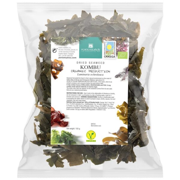 Algi morskie suszone, kombu BIO 100 g — Porto Muinos