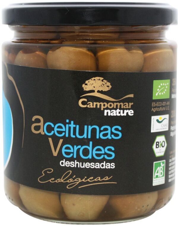 Oliwki zielone bez pestek w zalewie BIO 350 g (170 g) — Campomar Nature