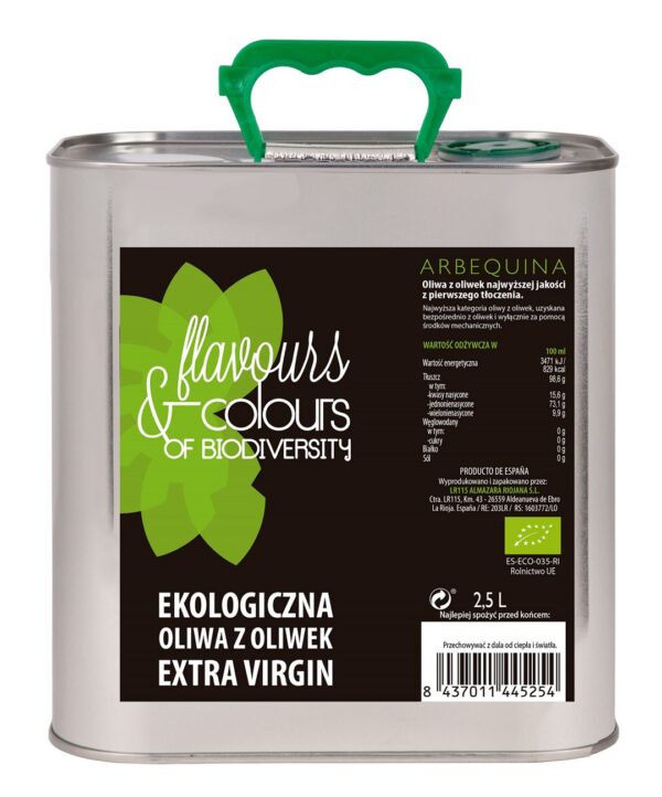 Oliwa z oliwek extra virgin BIO 2,5 l — Flavours & Colours