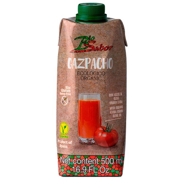 Gazpacho (hiszpańska zupa warzywna) bezglutenowa BIO 500 ml — Biosabor