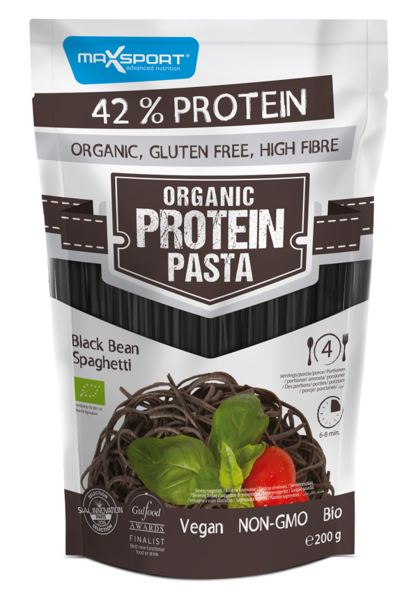 Makaron proteinowy (z fasoli czarnej) spaghetti bezglutenowy BIO 200 g — Maxsport